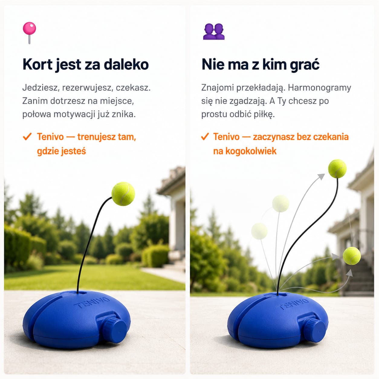Tenivo - Trenażer Tenisowy do Samodzielnego Treningu Bez Kortu i Partnera